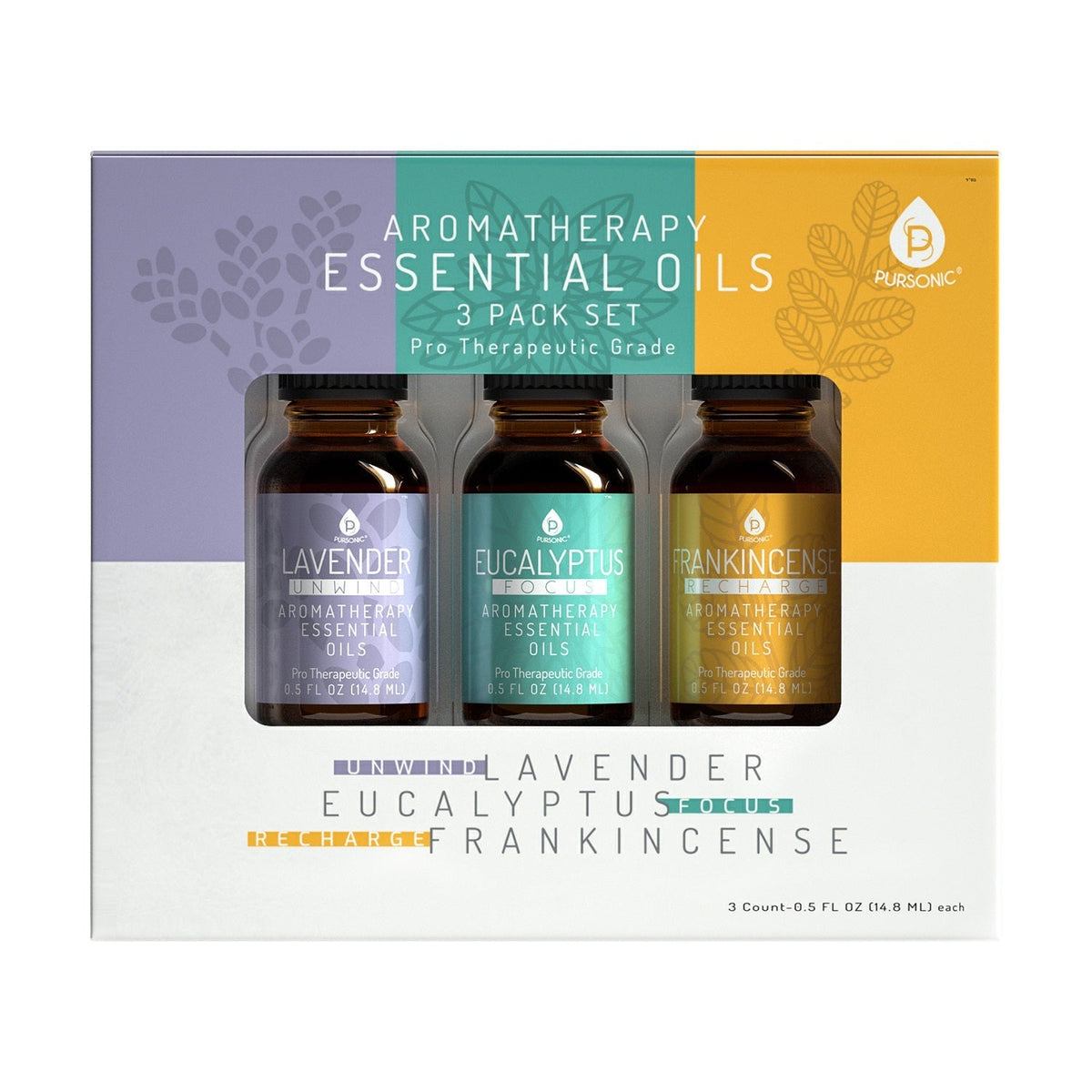 3 Pack Aromatherapy Essential oils (Lavender, Eucalyptus, Frankincense) - abtcare.shop